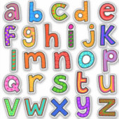 Sticker Jeu d'alphabet Coque inférieur (Devant)