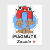 Sticker Jeu d'amant amusant noix de mag (Feuille)