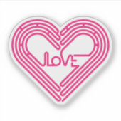 Sticker Jeu d'amour drôle rose (Devant)