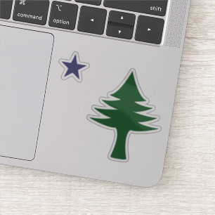 Sticker Jeu d'autocollants clairs du drapeau du Maine 1901