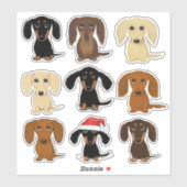 Sticker Jeu d'autocollants de nuances de couleurs Doxie (Feuille)