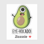 Sticker Jeu d'Avocado amusant (Feuille)