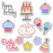 Sticker Jeu De 12 Anniversaire (Devant)