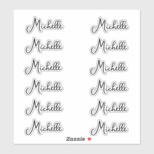 Sticker Jeu de 12 - Nom de script élégant