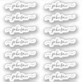 Sticker Jeu de 14 - Nom du script de signature élégant per (Devant)
