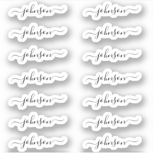 Sticker Jeu de 14 - Nom du script de signature élégant per (Devant)