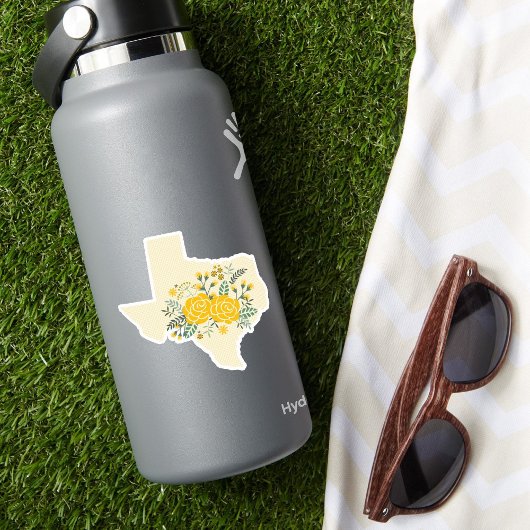 Sticker Jeu de 3 Rose Jaune du Texas En vichy Etat