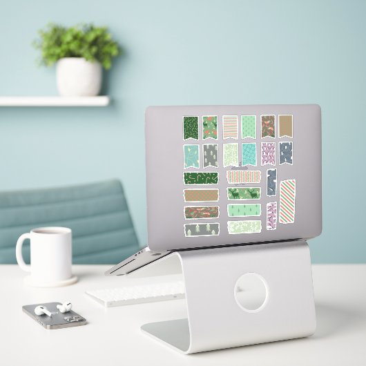 Sticker Jeu De Bande Et D'Artisanat De Noël (Ordinateur portable sur le bureau)