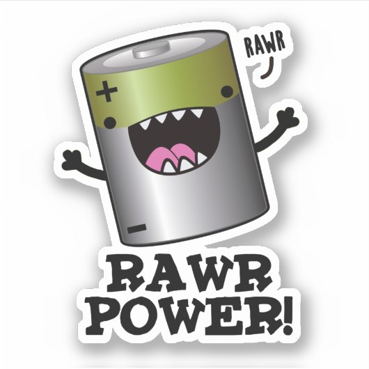 Sticker Jeu de batterie Rawy Power Funny (Devant)