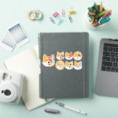 STICKER JEU DE CARACTÈRES DE CHIEN CORGI (Couverture iPad)