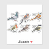 STICKER JEU DE CONCEPTION D'ILLUSTRATION D'OISEAU (Feuille)