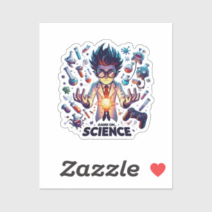 Sticker Jeu de concoction chimique, thème scientifique