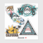 Sticker Jeu de coques de Californie (Feuille)