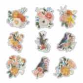 Sticker Jeu de fleurs printanières de jardin et éléments d (Devant)