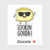 Sticker Jeu de fromage amusant Gouda (Feuille)