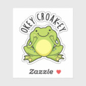 Sticker Jeu de grenouille de l'oeuf Croak-ey drôle (Feuille)