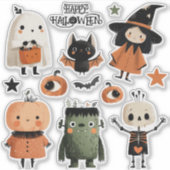 Sticker Jeu de monstres d'Halloween éffrayant (Devant)