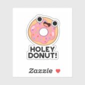 Sticker Jeu de nourriture amusant Holey Donut (Feuille)