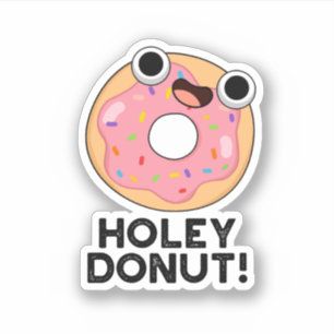 Sticker Jeu de nourriture amusant Holey Donut