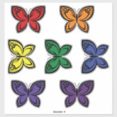 Sticker Jeu de papillons à bijoux (Feuille)