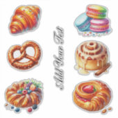 Sticker Jeu de pâtisseries de boulangerie aquarelle (Devant)