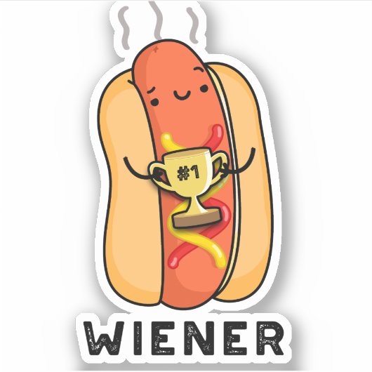 Sticker Jeu de saucisse drôle Wiener (Devant)