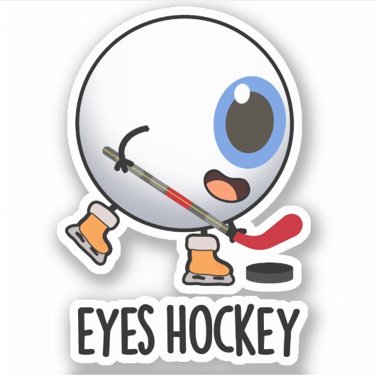 Sticker Jeu de sport de hockey sur glace amusant (Devant)