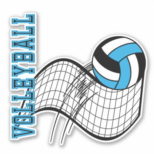 Sticker Jeu de volley-ball - Bébé bleu (Devant)