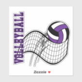 Sticker Jeu de volley-ball - Violet (Feuille)