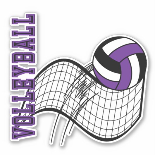 Sticker Jeu de volley-ball - Violet (Devant)