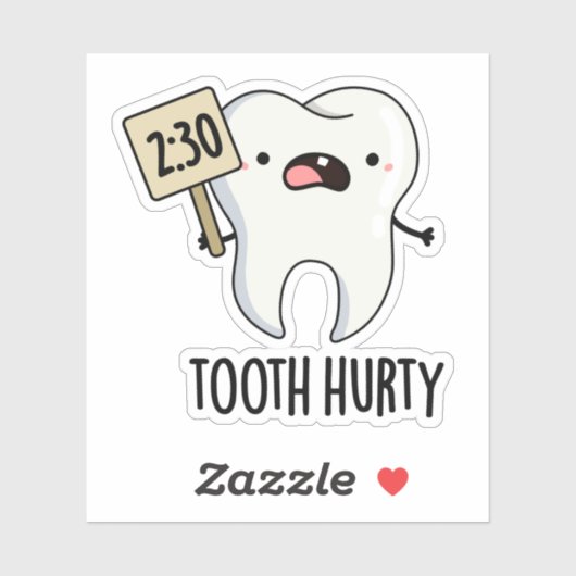Sticker Jeu Dentaire Dentaire Blessé Dent (Feuille)