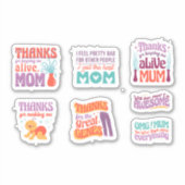 STICKER JEU D'ÉTIQUETTES DE LA JOURNÉE DE LA MÈRE (Devant)