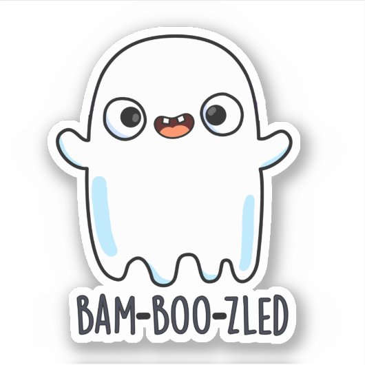 Sticker Jeu d'Halloween amusant et confus de Bam-boo-zled (Devant)