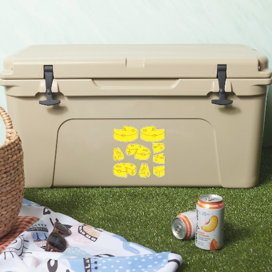 Sticker Jeu d'icônes de fromage jaune (Glacière)