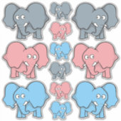 Sticker Jeu d'icônes pour bébé éléphant (Devant)