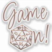 Sticker Jeu RPG activé | Jeu de plateau Imaginaire en cuiv (Devant)