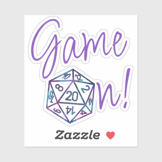 Sticker Jeu RPG activé | Nebula Imaginaire Tabletop Gamer  (Feuille)
