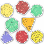 Sticker Jeu RPG Dice, Commission, Jeux d'Imaginaire Sticke (Devant)
