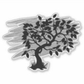 Sticker Jeune pousse tordue (Devant)