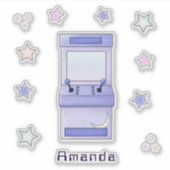 Sticker Jeux d'arcade rétro mignons pour l'anniversaire de (Devant)