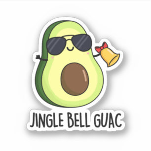 Sticker Jingle Bell Guac Amusant Avocado Pun