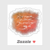 Sticker Jitter Juice Junkie - café transparent art. (Feuille)
