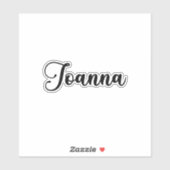 Sticker Joanna Nom - Calligraphie manuscrite (Feuille)