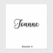 Sticker Joanne Nom - Calligraphie manuscrite (Feuille)