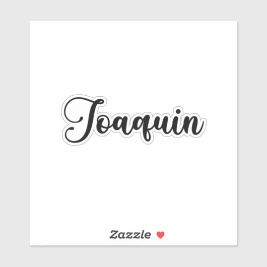 Sticker Joaquin Nom - Calligraphie manuscrite (Feuille)