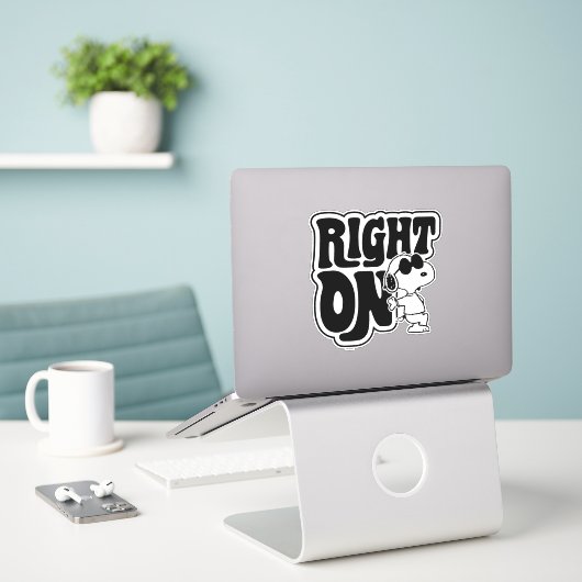 Sticker Joe Cool - Juste Activé (Ordinateur portable sur le bureau)