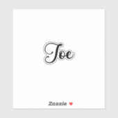Sticker Joe Nom - Calligraphie manuscrite (Feuille)