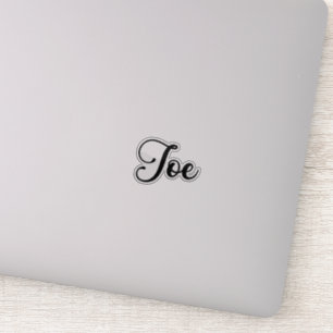 Sticker Joe Nom - Calligraphie manuscrite