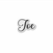 Sticker Joe Nom - Calligraphie manuscrite (Devant)