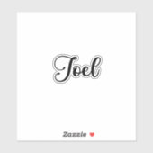 Sticker Joel Name - Calligraphie manuscrite (Feuille)